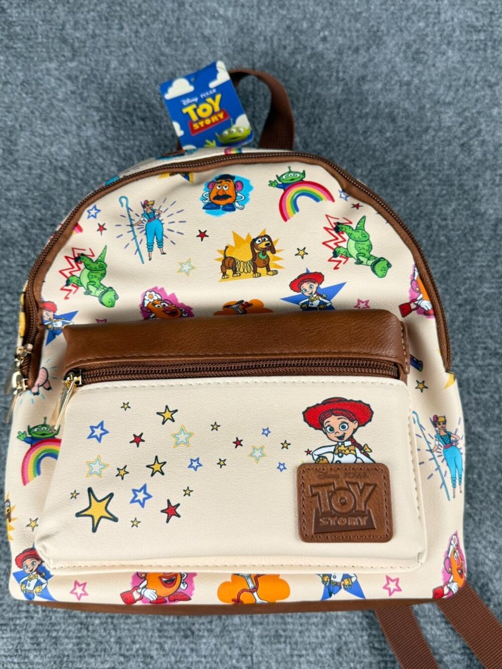 Disney Toy Story Mini Backpack Bioworld NWT All Over Characters Pixar Bag - Picture 2 of 12